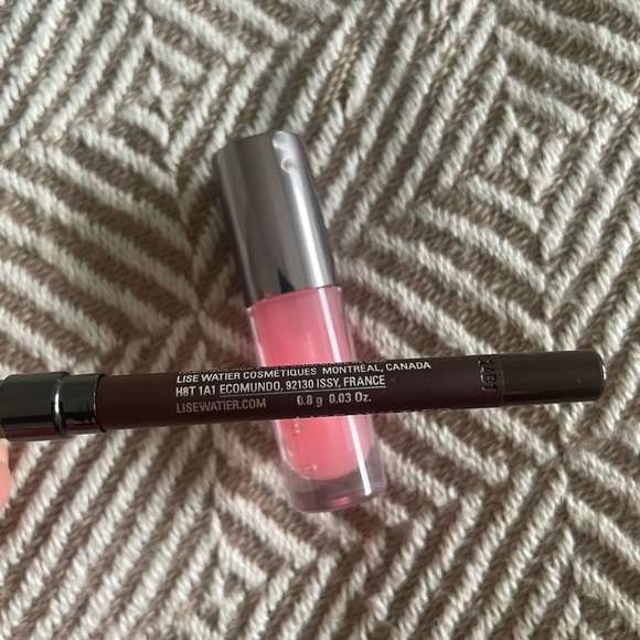 Set 3 Lise Watier Lip Oil Framboise & Waterproof Eyeliner Brun Noir + free serum - Picture 5 of 8